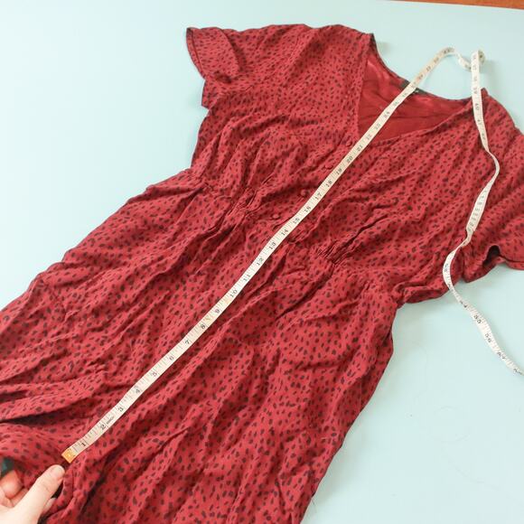 Rails Jet Rust Spotted Red Cropped Wide Leg Jumpsuit Size Small - Picture 6 of 9